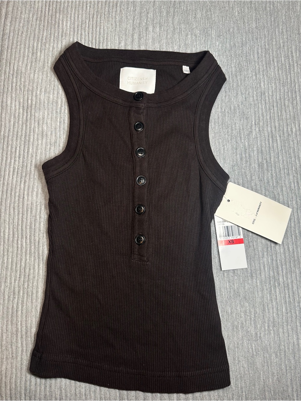 Citizens of Humanity Caralyn sleveless Ribbed Button-Front Tank